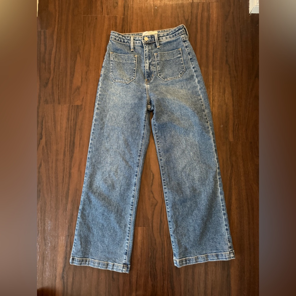 Just Black Denim Wide Leg Marine Jeans Size 24